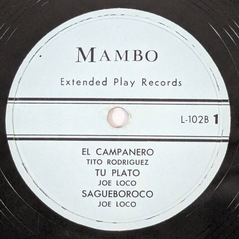 Mambo Extended Play Records Tito Puente Tito Rodriguez Joe Loco 10" Vinyl EP VG